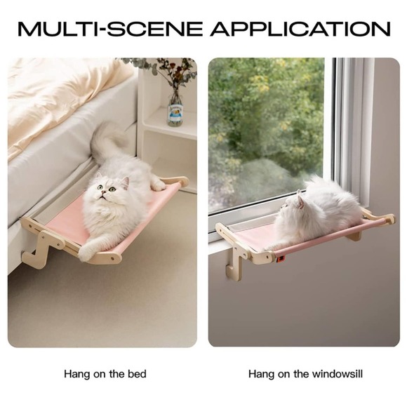 MEWOOFUN Cat Window Perch Lounge Mount Hammock Window Seat - Picture 4 of 10